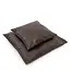 Bazar Bizar De Four Panel Leather Kussenhoes - Chocolade - 40x40