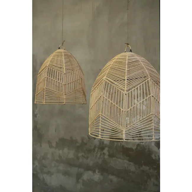 De Bala Hanglamp - 40x40x42cm - Naturel - Rotan