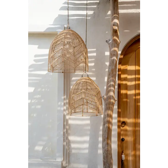 De Bala Hanglamp - 52x52x56 cm - Naturel - Rotan