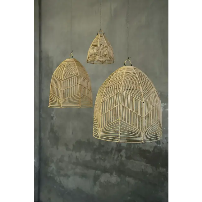 De Bala Hanglamp - 52x52x56 cm - Naturel - Rotan