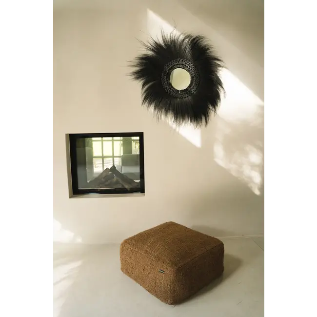 De Simba Spiegel - 70x70x4 cm - Zwart - Gras