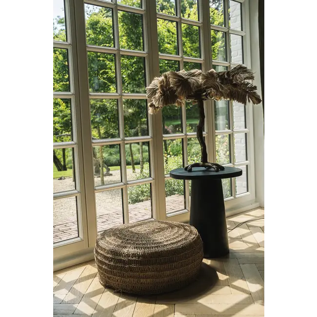 De Seagrass Poef Rond - ø60x35cm - Naturel