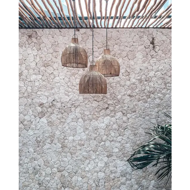 De Lobster Trap Hanglamp - 55x55cm - Naturel - Rotan