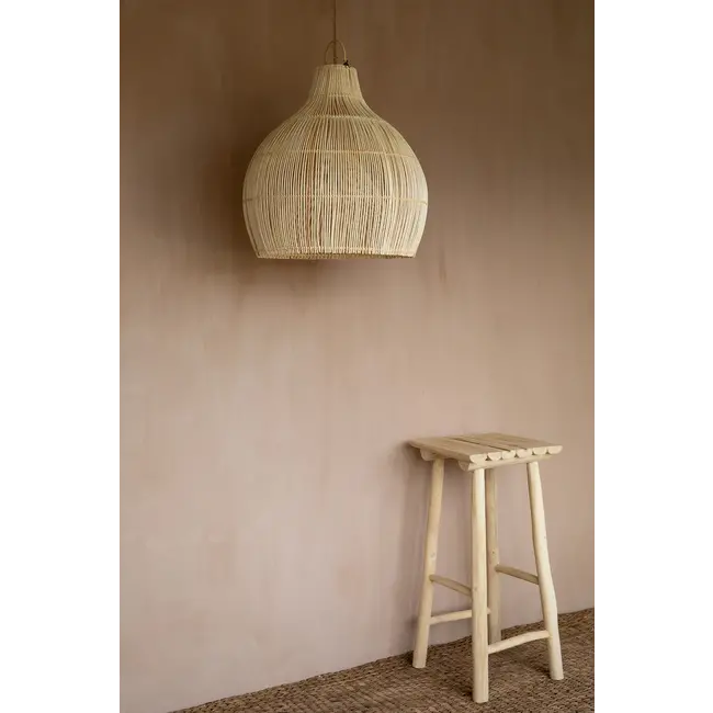De Lobster Trap Hanglamp - 55x55cm - Naturel - Rotan