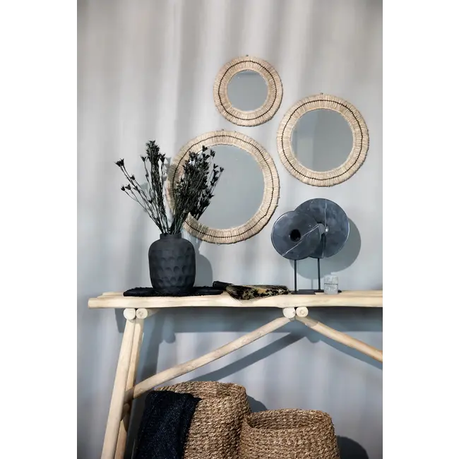 De Marmeren Disc op Stand - Zwart - M - 20x9x35 cm