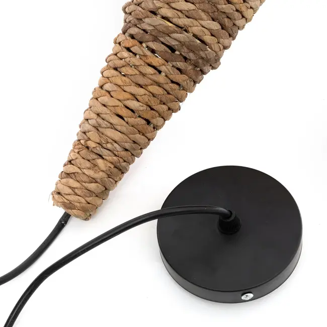 De Hippy Tipi Hanglamp - 50x50x70cm - Naturel - Abaca Gras/Bananenblad