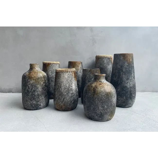 De Classy Vaas - Antiek Grijs - S