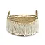 Bazar Bizar De Boho Fringe Mand - Naturel Wit