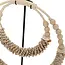 Dubbele Halsketting met Schelpen op Stand - 35x10x55cm - Naturel
