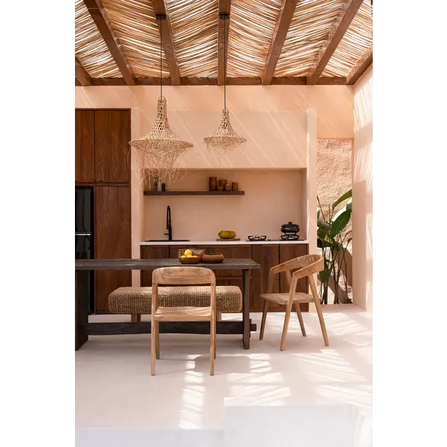 De Mykonos Hanglamp - ø60x45cm - Naturel - Rotan