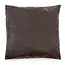 Bazar Bizar De Four Panel Leather Kussenhoes - Chocolade - 60x60