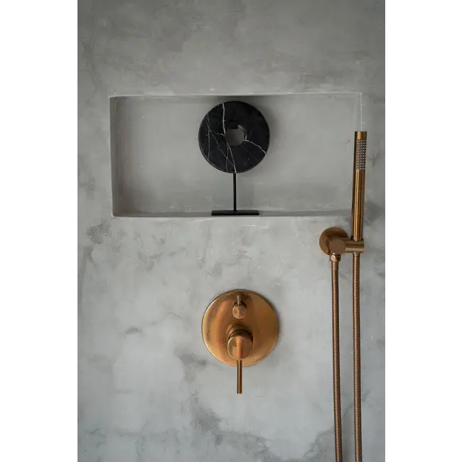 Marmeren Decoratie op Standaard - Zwart 25 cm | S