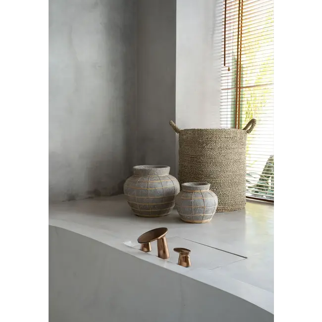 De Belly Vaas - Beton Grijs Naturel - L