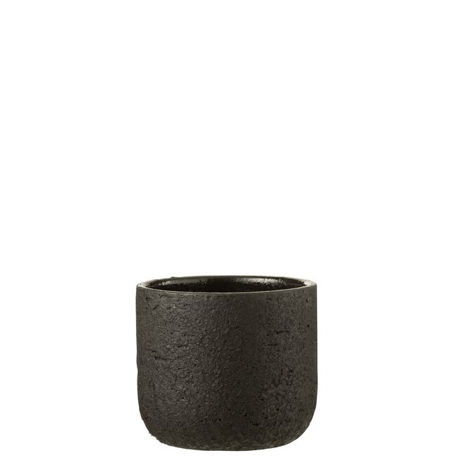 Bloempot Ruw - ø18,5 x 16,5 cm - Zwart - Keramiek