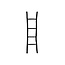 Decoratie Ladder - 45x4x150cm - Zwart - Teak