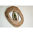 De Raffia Eye Spiegel - 70x5x40cm - Naturel 