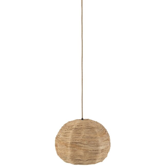 Hanglamp Rond - 45x45x40  cm - Naturel - Bananenblad/Jute