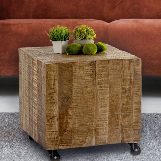 Salontafel Vierkant - 45x45x45 cm - Bruin - Mangohout