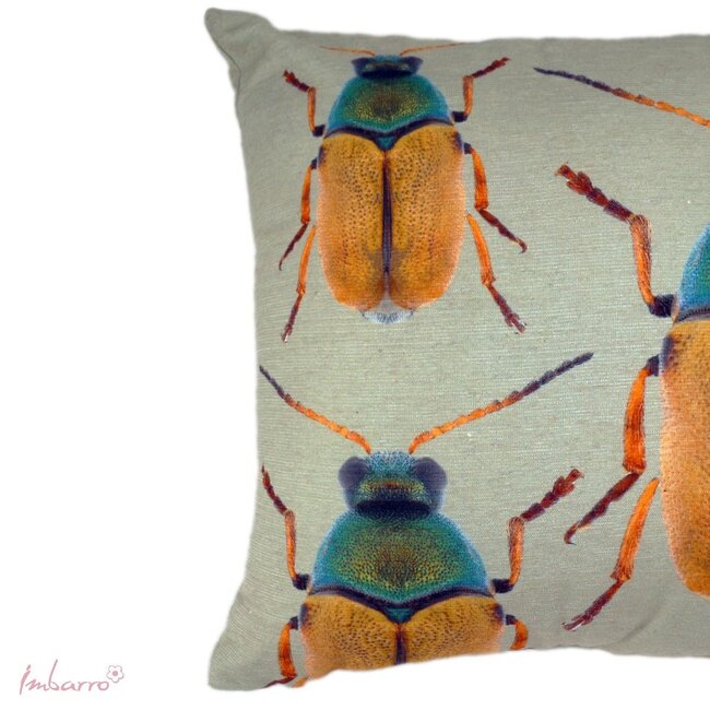 Sierkussen Jewel - 50x50 cm - Goud/Grijs - Katoen