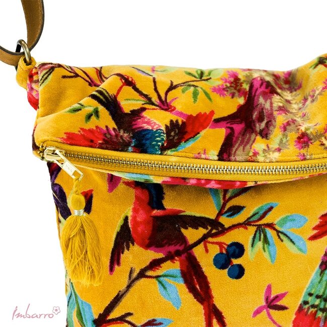 Imbarro Cross Body Tas Paradise - Geel - Velvet