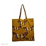 Imbarro Shopper Butterfly - Geel - Katoen/Velvet