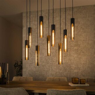 PS-Collection Hanglamp Artic Zwart Metaal Tube 9-lichts