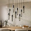 Hanglamp Artic Zwart Metaal Tube 9-lichts