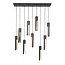 Hanglamp Artic Zwart Metaal Tube 9-lichts