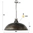 Hanglamp Oud Zilver Metaal Industry 1-lichts Ø80cm