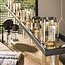Hanglamp Amber Glas Chroom 14 Lichtpunten - Cylinder
