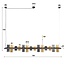 Hanglamp Amber Glas Chroom 14 Lichtpunten - Cylinder