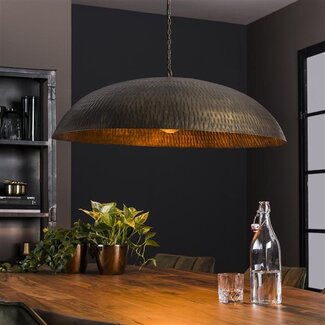 PS-Collection Hanglamp Antiek Brons Metaal 1 Lichtpunt - Cupola