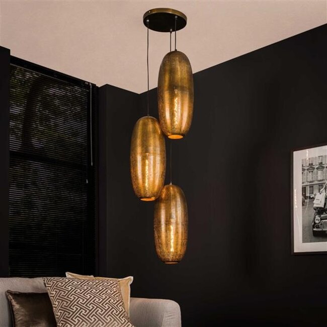 PS-Collection Cosmic Getrapte 3L Hanglamp - 45x180cm - Brons - Metaal