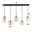 Hanglamp Diamant Glas Metaal 5-lichts - Grain