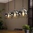 Hanglamp Glas Oud Zilver 3-Lichts - Bubble Shaded