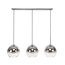 Hanglamp Glas Oud Zilver 3-Lichts - Bubble Shaded