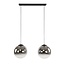 Hanglamp Rookglas Metaal 2-lichts - Bubble Shaded XL