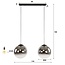 Hanglamp Rookglas Metaal 2-lichts - Bubble Shaded XL