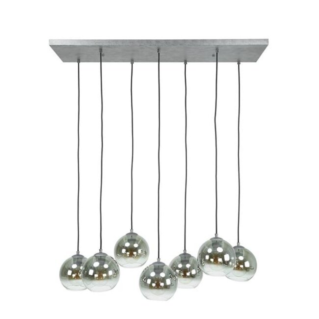 PS-Collection Bubble Shaded Hanglamp - 40x110x150cm - Oud Zilver - Glas/Metaal