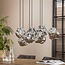 Hanglamp Glas Chroom 7-lichts - Rock Getrapt