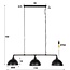 PS-Collection Industrial Tube Halfronde Kap Hanglamp - 118x25x150 cm - Zwart - Metaal