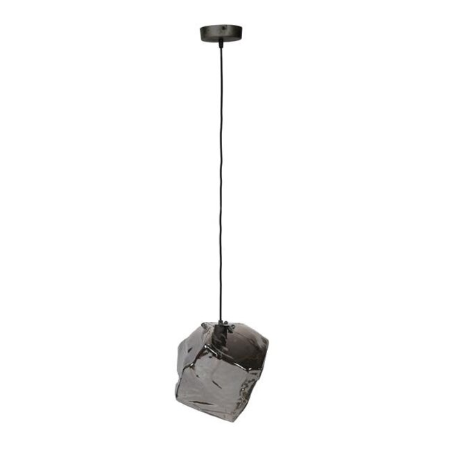 Rock Chromed 1L Hanglamp - 28x28x150 cm - Glas