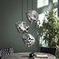 Getrapte Chromed Rock 3L Hanglamp - 50x150cm - Glas