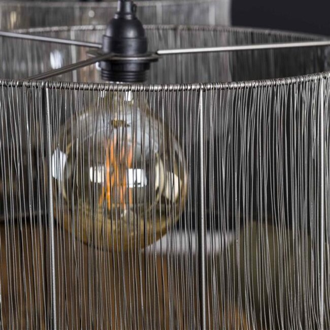 Hanglamp Metaal Zwart Nikkel 2 Lichts - Stringshade