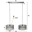 Hanglamp Metaal Zwart Nikkel 2 Lichts - Stringshade