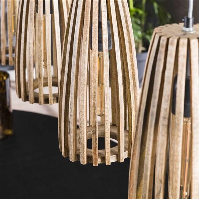 PS-Collection Launch 4L Hanglamp - 135x20x150cm - Naturel - Mangohout