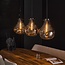 Dent Glass 3L Hanglamp - 115x28x150 cm - Zwart - Glas/Metaal