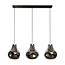 PS-Collection Dent Glass 3L Hanglamp - 115x28x150 cm - Zwart - Glas/Metaal
