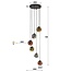 PS-Collection Stellar 6L Hanglamp - 50x50x180cm - Zwart - Glas/Metaal