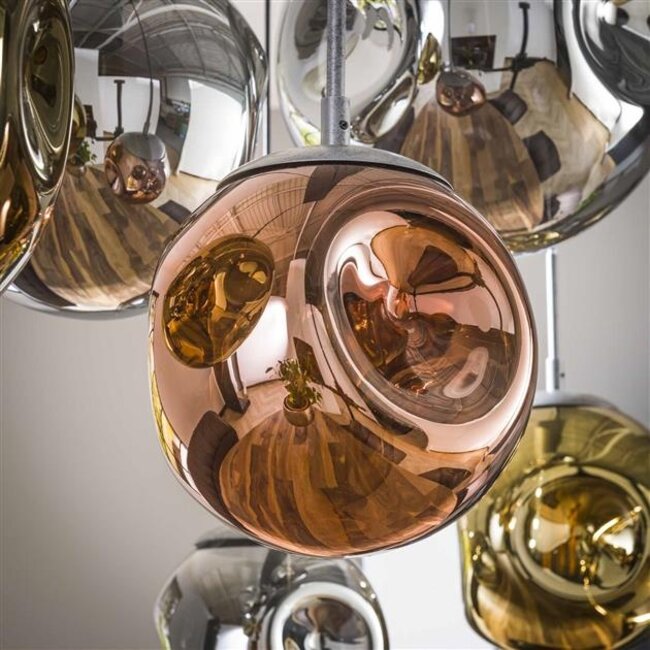 Hanglamp Glas Goud Koper Chroom 7-lichts - Stellar